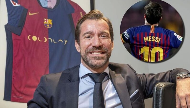 vyvesil plagát v Laportovom štýle