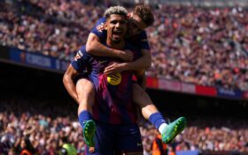 Ronald Araujo po strelenom góle proti Rayo. V pozápasovom rozhovore priznal, že trpeli viac, než pôvodne očakávali