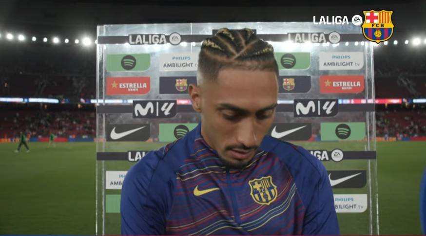 Raphinha: O Lewandowskom sa dá hovoriť len v dobrom